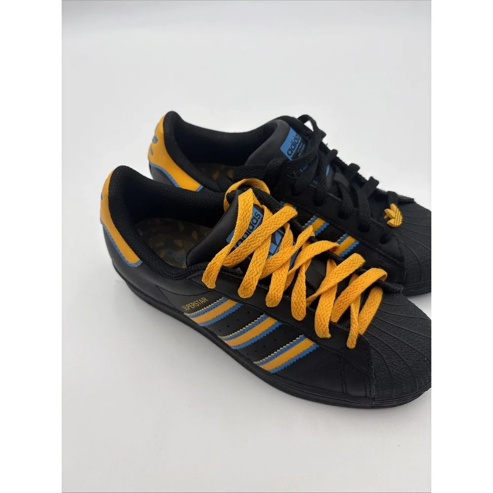 Adidas Originals Superstar UCLA Black Gold Blue Sneakers FZ5892 Mens 5 Y5